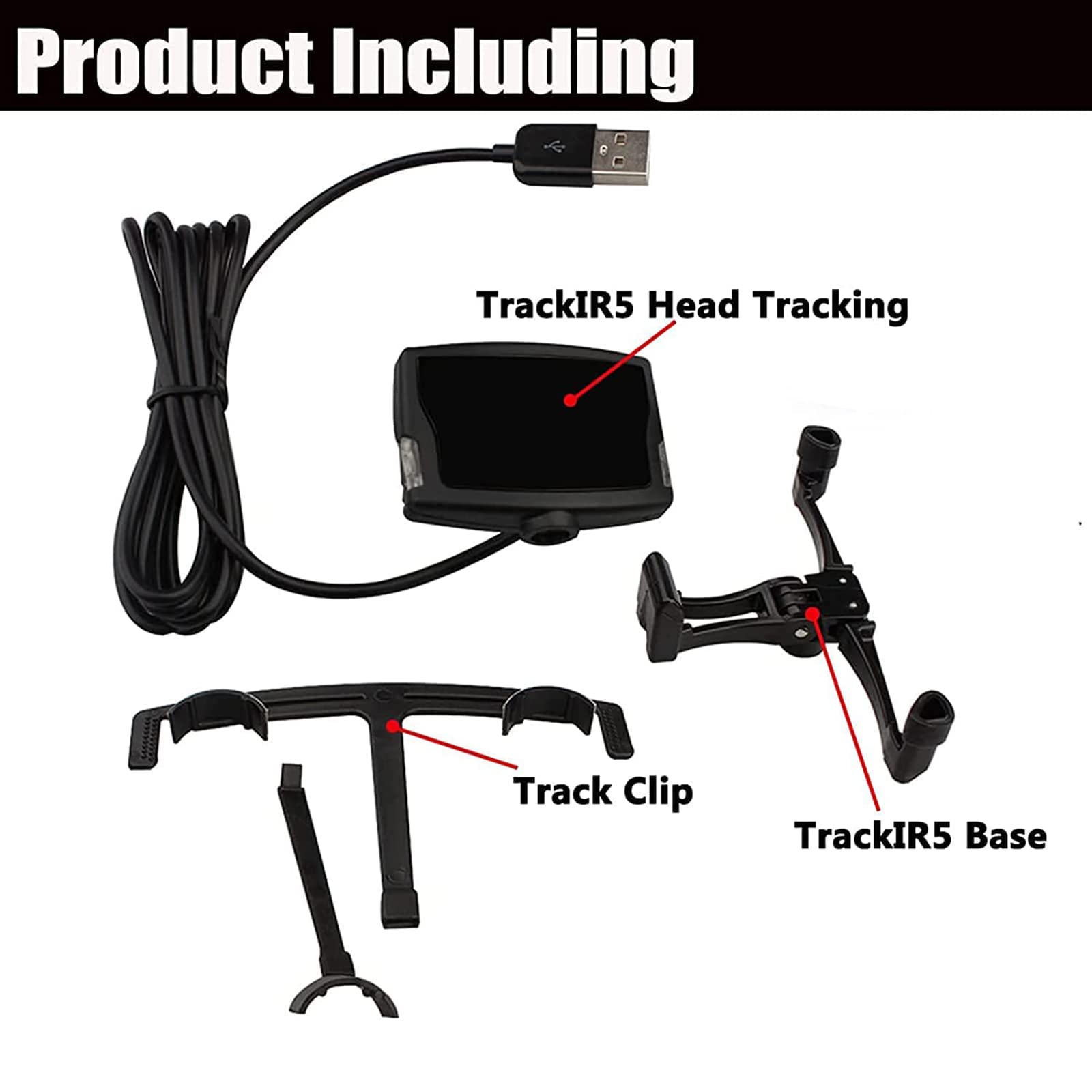 5 Optical Head Tracking System Bundle + Track Clip Pro for Trackir